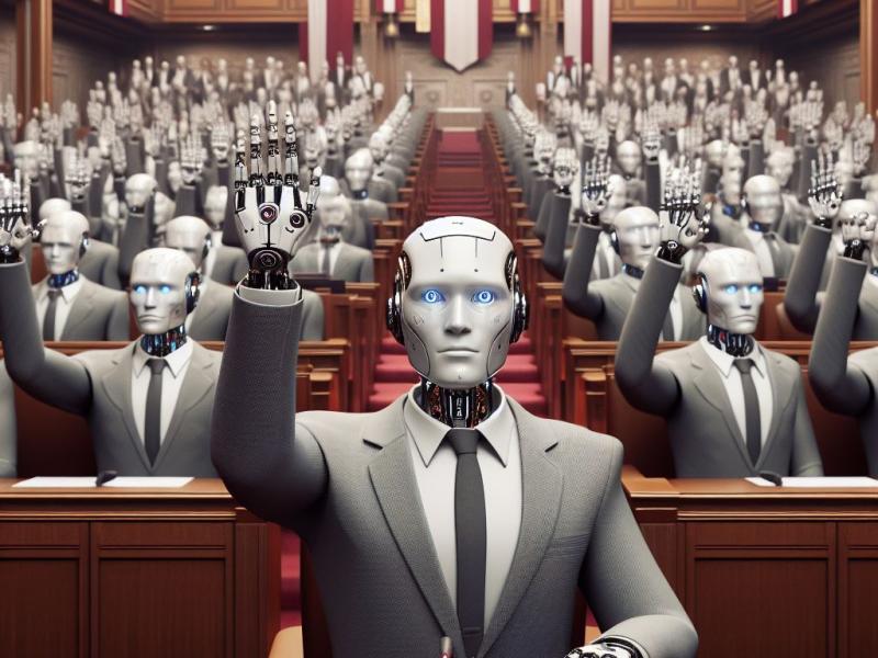 Diskusija “Saeima 2040: vai mākslīgais intelekts pārņems politiku jeb parlamentārās demokrātijas laikmeta izaicinājumi”