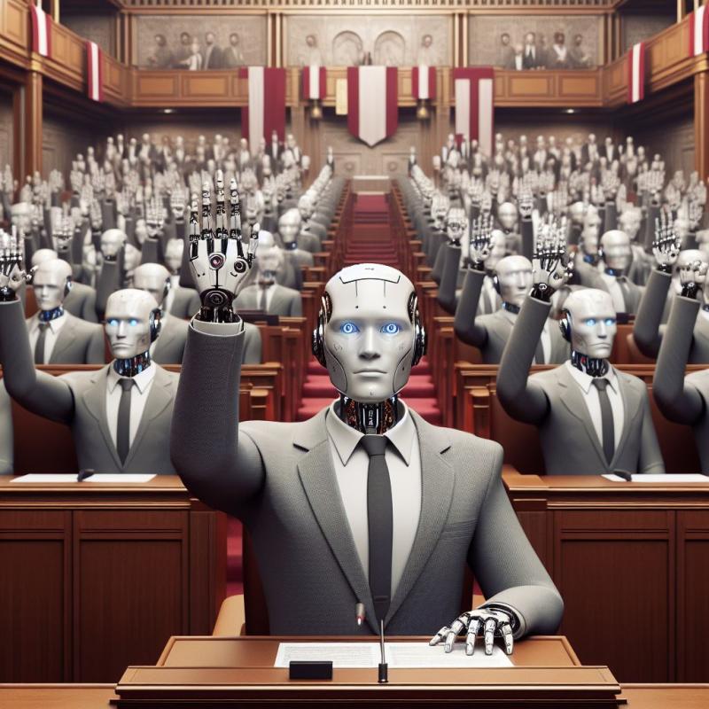 Diskusija “Saeima 2040: vai mākslīgais intelekts pārņems politiku jeb parlamentārās demokrātijas laikmeta izaicinājumi”