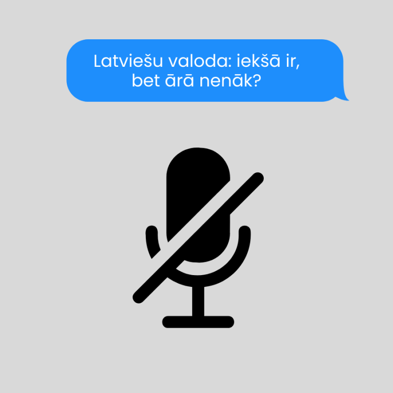 Saruna "Latviešu valoda: iekšā ir, bet ārā nenāk?"