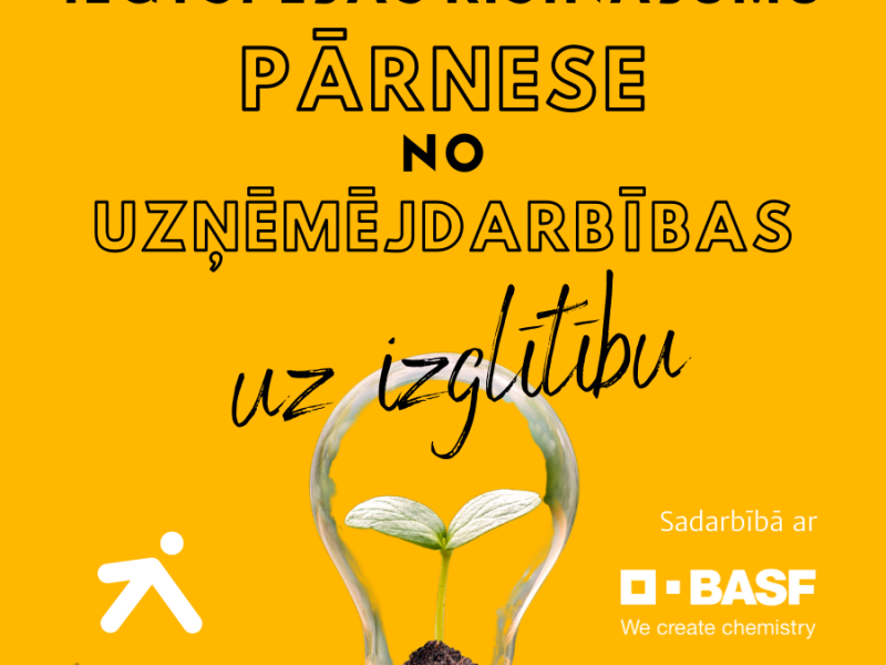 Domapmaiņa "Ilgtspējas risinājumu pārnese no uzņēmējdarbības uz izglītību"