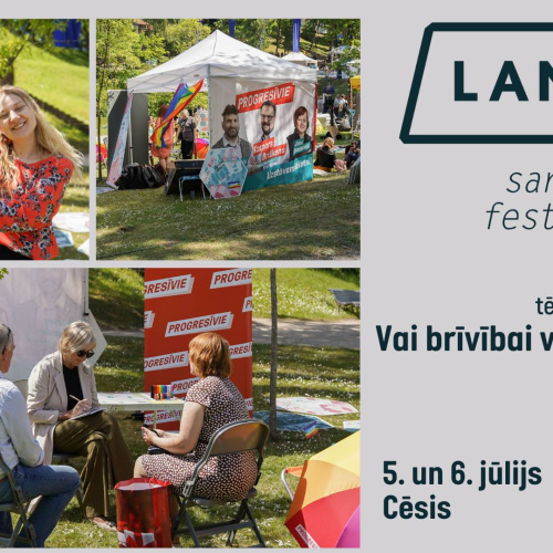 Politiskās partijas PROGRESĪVIE telts ''Vai brīvībai vajag robežas?''